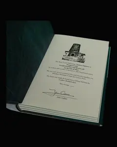 The Deluxe edition's limitation page, numbered and signed by John Callow