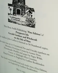 The Fine edition's limitation page: 50 numbered copies, bound by Ludlow Bookbinders