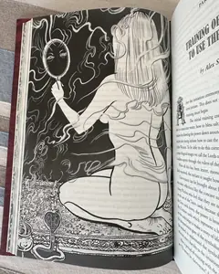 An illustration by Jason Atomic facing the opening of a lecture