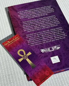 The back cover, with an ankh bookmark